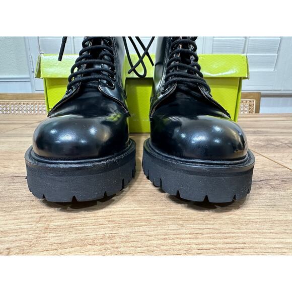 Ted Baker London Mascy Ankle Boots Black Buttery Leather Size 6 NIB Utilitarian - Picture 7 of 15